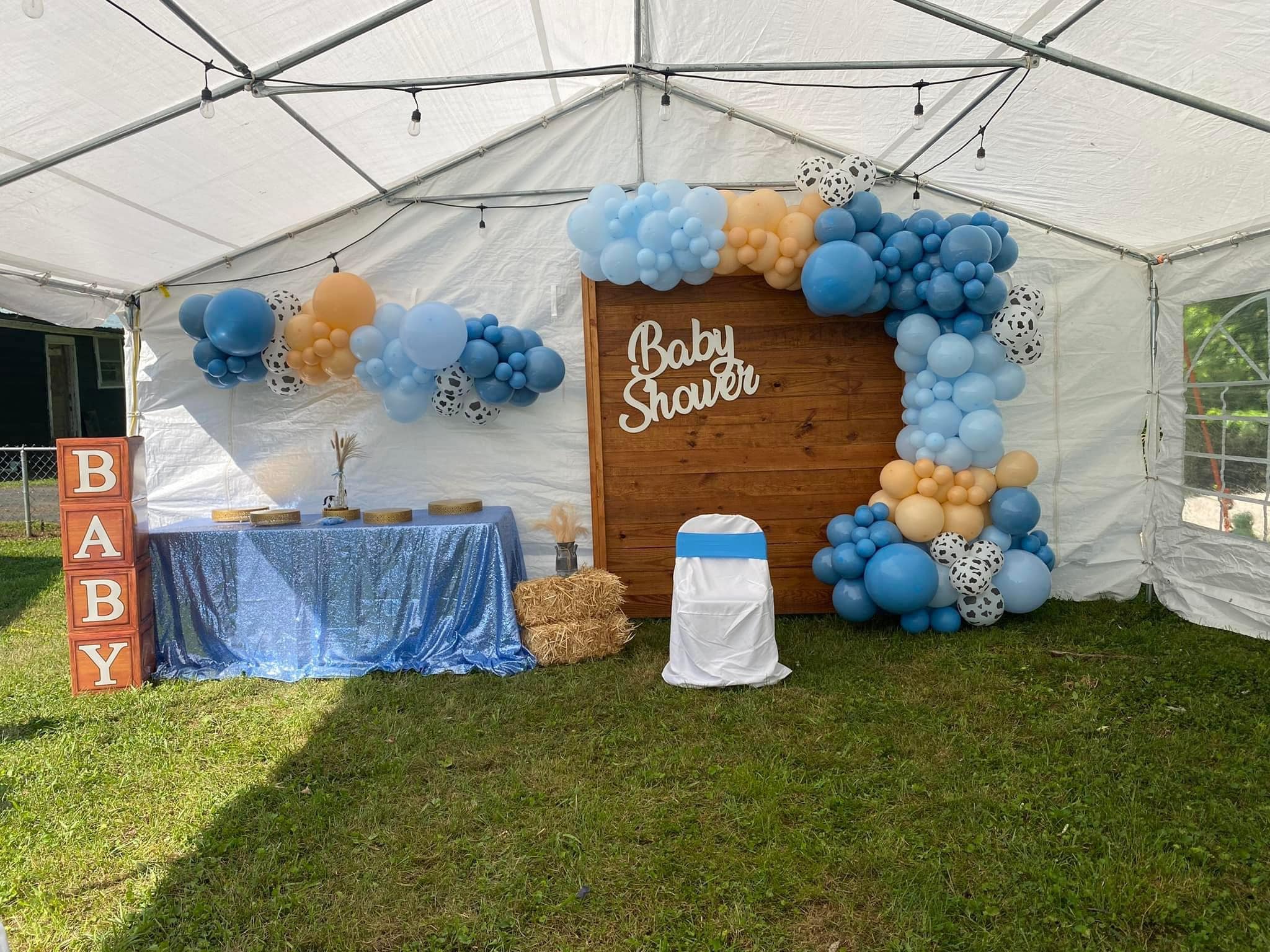 Fondo con globos para baby shower