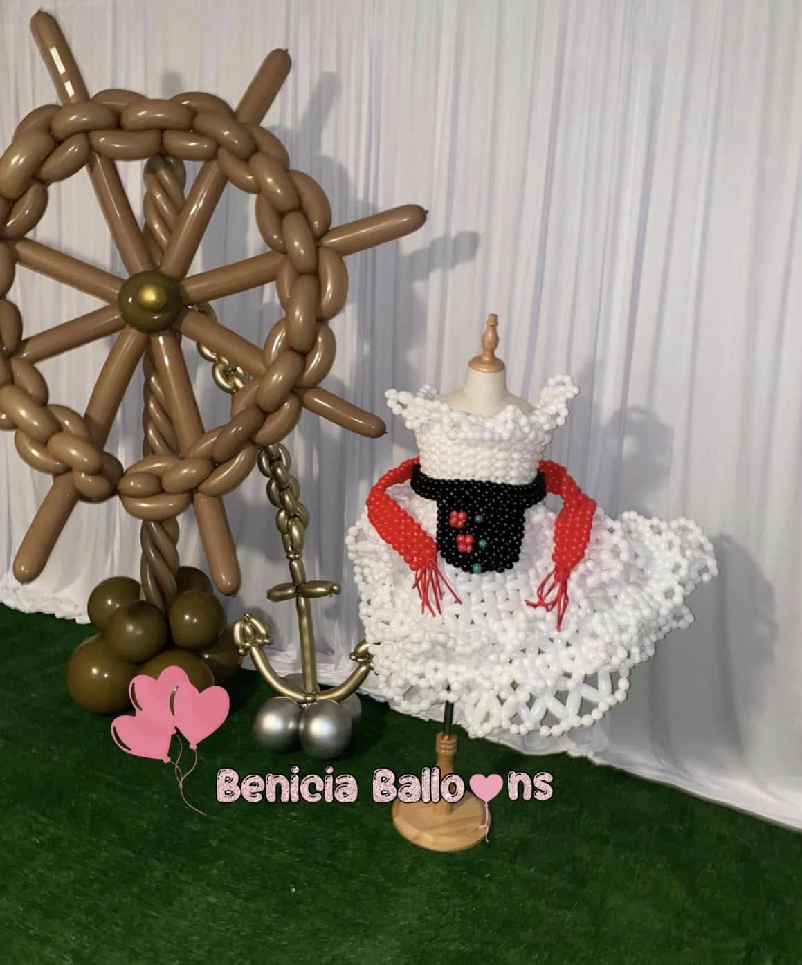 Decoracion de mesa con globos